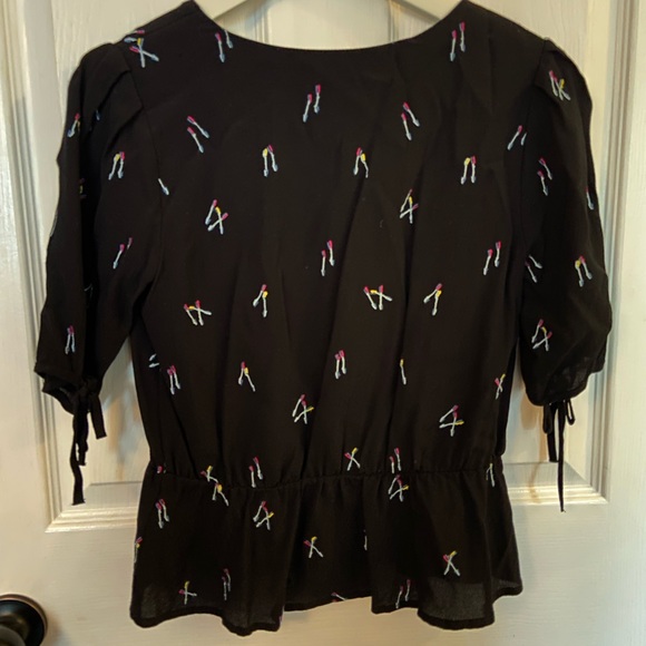 Top Shop Poplin Blouse - Picture 4 of 5